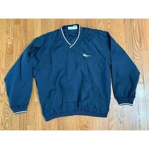 Vintage Reebok Windbreaker Lined Pullover Men's Size Large Blue- See Description